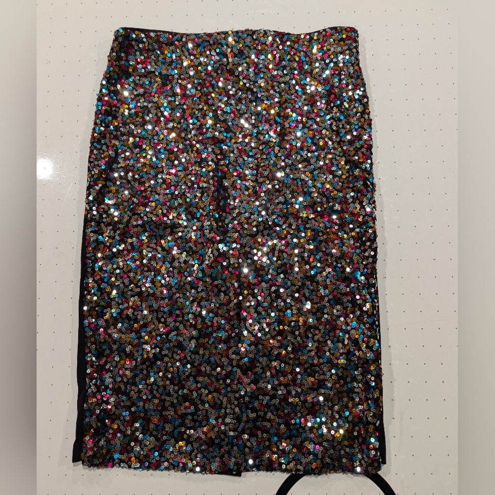 New York & Company Multicolor Sequin Pencil Skirt